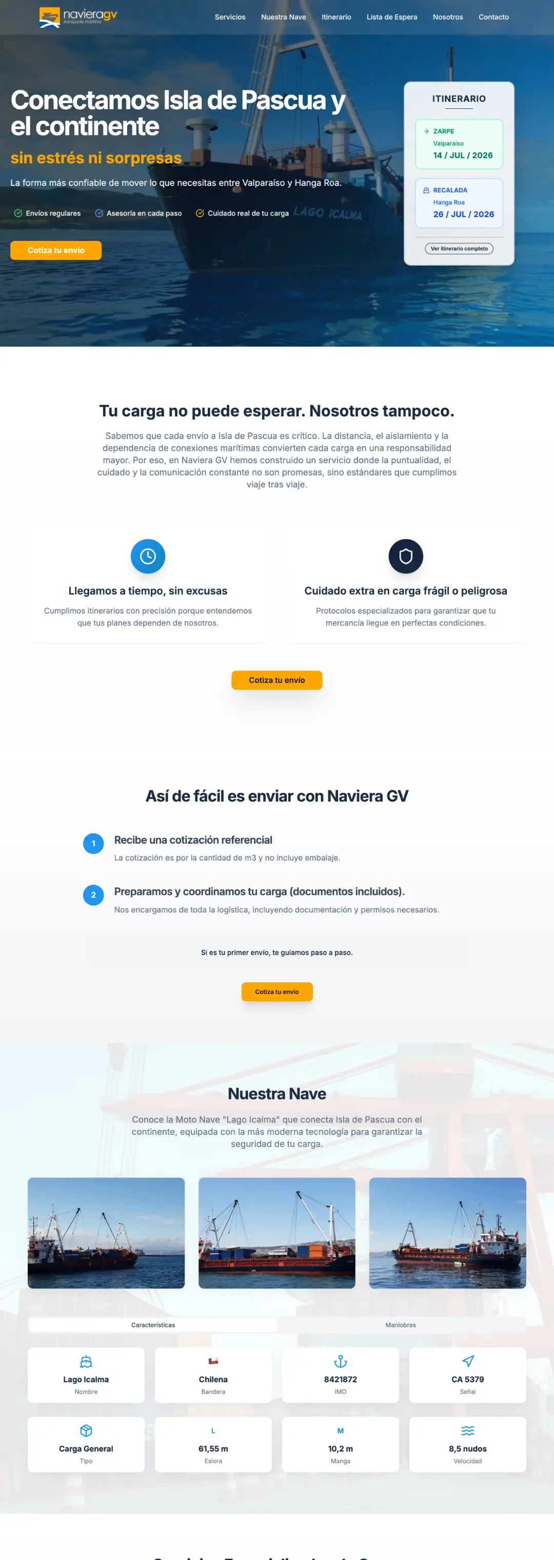 Captura de Naviera GV — Transporte marítimo